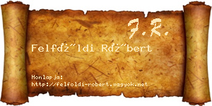Felföldi Róbert névjegykártya