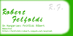robert felfoldi business card