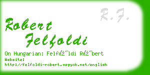 robert felfoldi business card